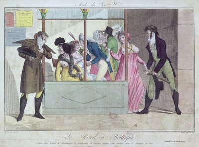 Prostituierte im Palais-Royal, aus Mode du Jour, graviert von Fortier, frühes 19. Jahrhundert von Claude Louis Desrais